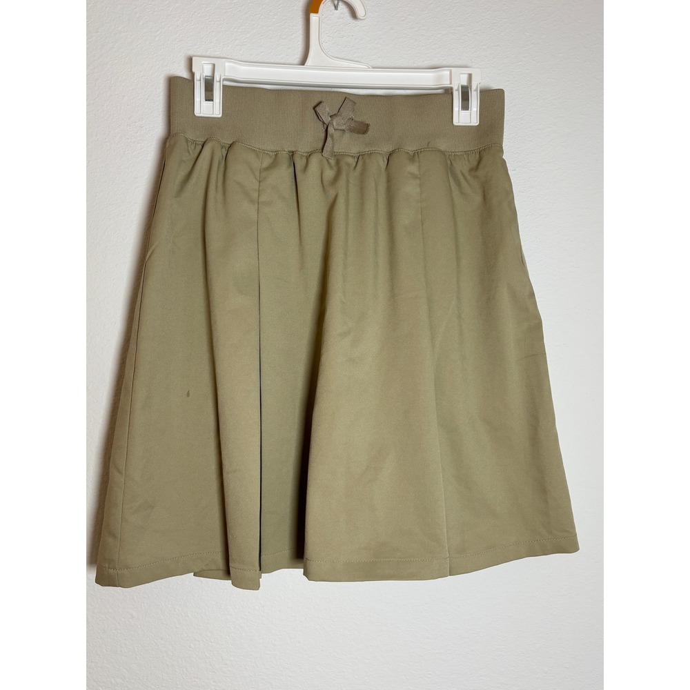 French Toast Khaki Skort Tan Pleated Skirt with Built-in Shorts Womens Size 10